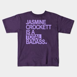 Jasmine Crockett is a total badass - lavender Kids T-Shirt